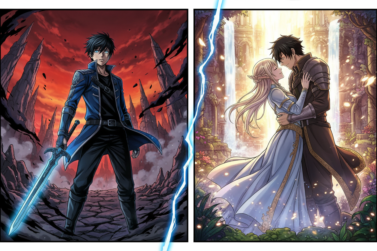 Fantasy Solo Leveling Style Scene